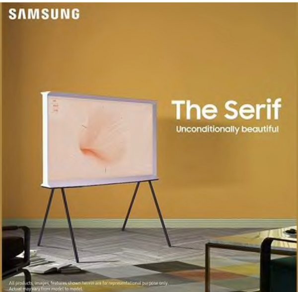 Make a statement with The Serif, a Samsung TV that will harmoniously blend into your lifestyle!